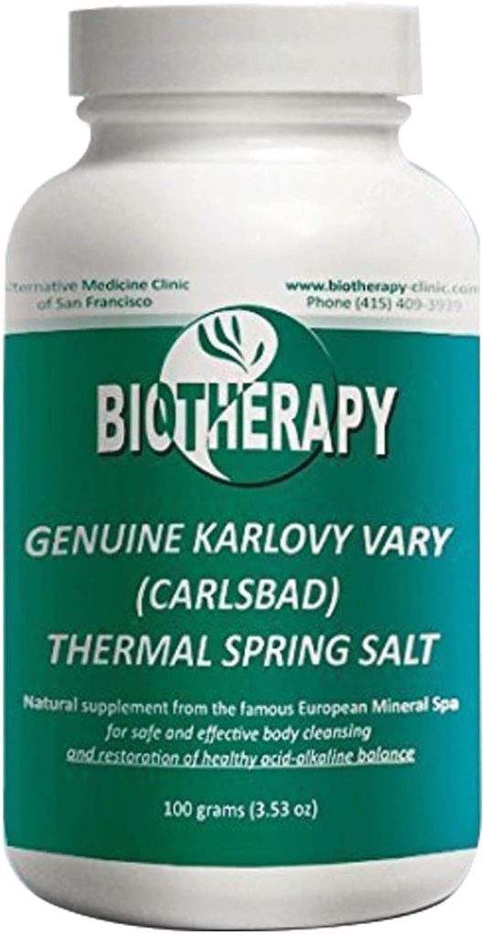 Βιοθεραπεία Γνήσιο Karlovy Vary Healing Ορυκτό Νερό Θερμικό Αλάτι Άνοιξης - Φυσικό Ορυκτό Συμπλήρωμα Καθαριστής Σώματος - Υποστήριξη ανοσοποιητικό σύστημα & Επαναφορά Οξύ-Αλκαλίνη Ισορροπία - 100 Gram (3.53oz)