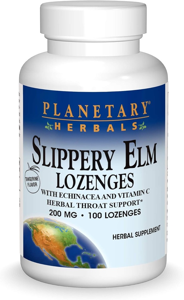 Πλανητικά βότανα Slippery Elm Lozenges, 100 κόμης