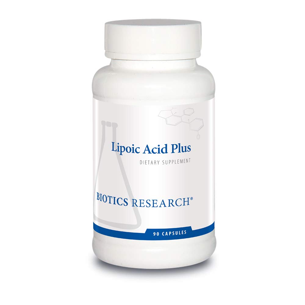 BIOTICS RESEARCH Lipoic Acid Plus– Alpha-Lipoic Acid, Vitamin C, Powerful Antioxidant, Promotes Eye Health, 90 Capsules