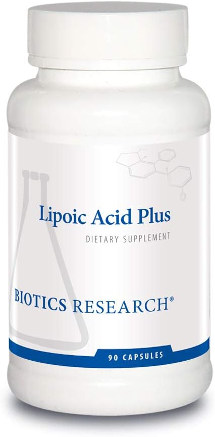 Biotics Research Lipoic Acid Plus– Άλφα-Λιποϊκό Οξύ, Βιταμίνη C, Ισχυρό Αντιοξειδωτικό, Προάγει την Υγεία των ματιών, 90 Κάψουλες