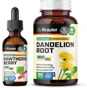 BIO KRAUTER Hawthorn Βάμμα 2 Fl. Oz. & Dandelion 100 Κάψουλες