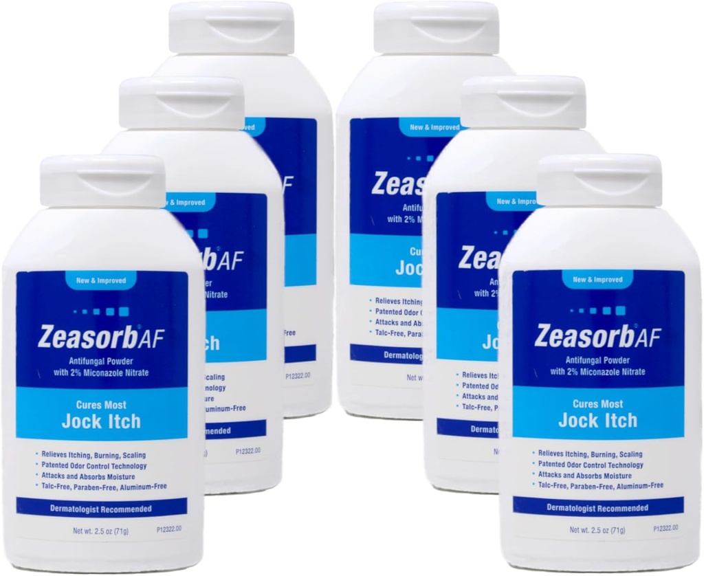Zeasorb Αντιμυκητιασική Κόνις Θεραπείας, Jock Itch - 2, 5 oz, Συσκευασία των 6