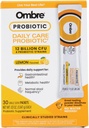 Ombre Daily Care Probiotic Powder - Πρεβιοτικά και Προβιοτικά για γυναίκες, άνδρες, & παιδιά - Γρήγορη Διάλυση Powder Προάγει Digestive Υγεία & Συνολική Ευεξία - 12 Δισεκατομμύρια CFU - Λεμόνι Γεύση, 30 Πακέτα