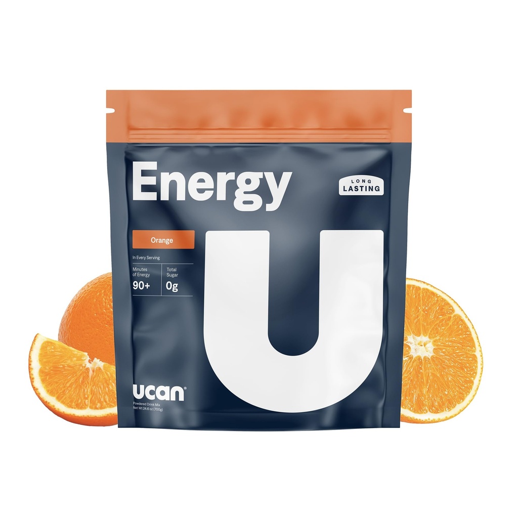 UCAN Energy Powder, Tropical Orange, Keto, Sugar-Free Προ & Post προπόνηση για άνδρες & γυναίκες, μη ΓΤΟ, Vegan, Gluten-free, Μεγάλη για Δρομείς, Gym-Goers και Αθλητές Υψηλής Απόδοσης (28 Services, 24.6oz)