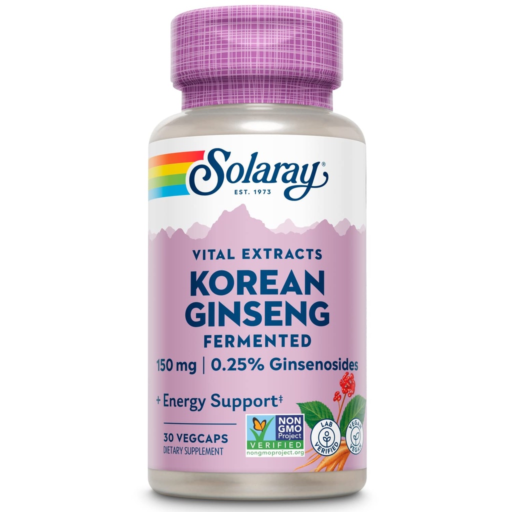 SOLARAY ζυμωμένο κορεάτικο εκχύλισμα ρίζας Ginseng 