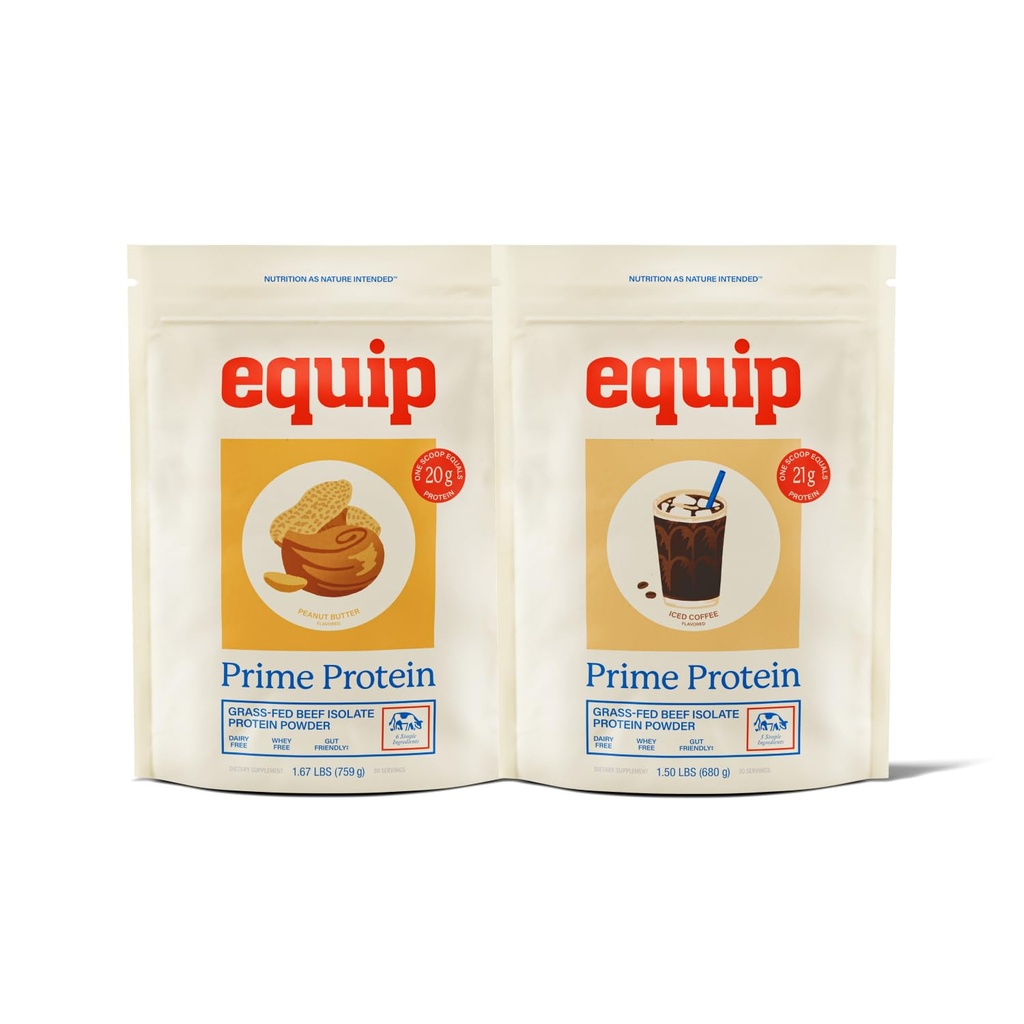 Equip Foods Πρωτεϊνική Σκόνη Φυστικοβούτυρο & Πρωτεϊνική Σκόνη Παγωμένο Καφέ