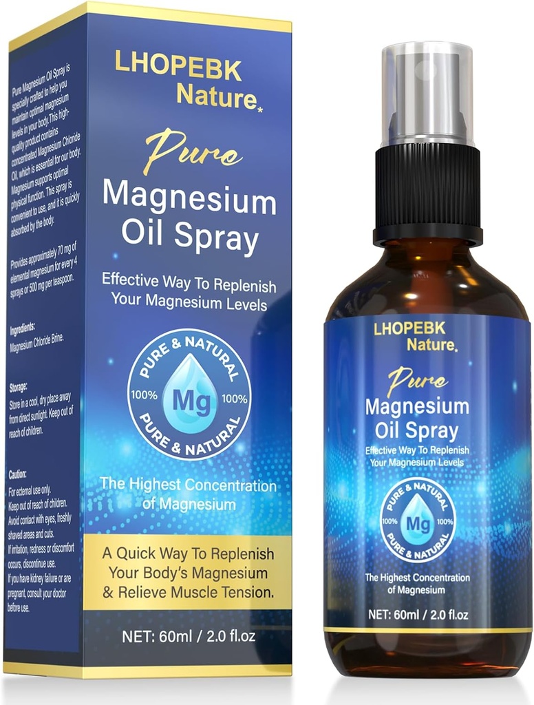 Σπρέι λαδιού μαγνησίου: 2 Fl Oz Pure Magnesium Oil Spray for Feet Replenish Magnesium Easy to Absorb Κατάλληλο για όλους τους τύπους δέρματος