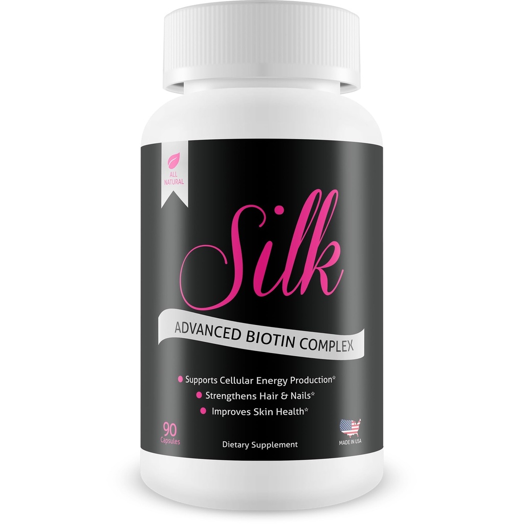 Silk Advanced Biotin Complex- προάγει ισχυρότερη, μακρύτερη, Hair-Healthier Skin-Ultimate Nail Strength