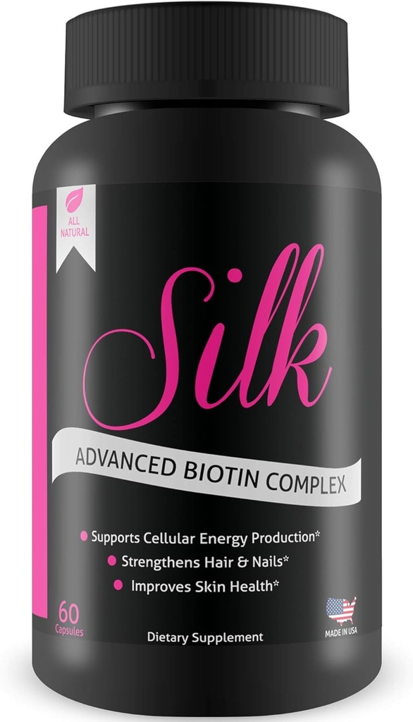 Silk Advanced Biotin Complex- προάγει ισχυρότερη, μακρύτερη, Hair-Healthier Skin-Ultimate Nail Strength