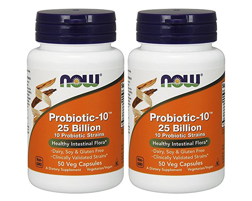Now Foods Probiotic-10 25 Billion 50Vcaps (2 Bottles)