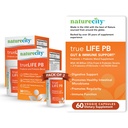 NatureCity True-Life-PB Ράφι Σταθερό Μείγμα Πρεβιοτικά και Προβιοτικά για γυναίκες και άνδρες - Digestive Gut Συμπληρώματα Υγείας για γυναίκες και άνδρες - Γαλακτοκομικά Χωρίς - (60 κάψουλες λαχανικών)