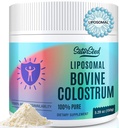 Liposomal Bovine Colostrum Powder Supplement 2500mg – 100% Pure Colostrum, 1500% Υψηλότερη βιοδιαθεσιμότητα για ανοσοποιητικό και έντερο, 60 Σερβιέτες (1 φιάλη)