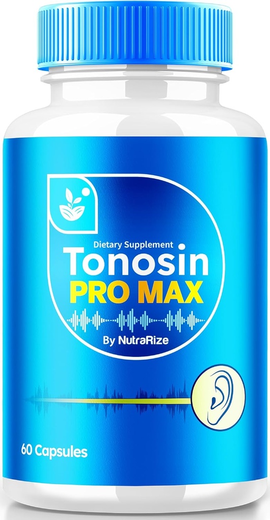 NutraRize Tonosin Pro Max Κάψουλες, Επίσημη φόρμουλα για την υγεία του αυτιού, All-Φυσικό συμπλήρωμα για την προώθηση της εσωτερικής υγείας του αυτιού, Premium υποστήριξη της ακοής, TonosinProMax Κριτικές (60 κάψουλες)