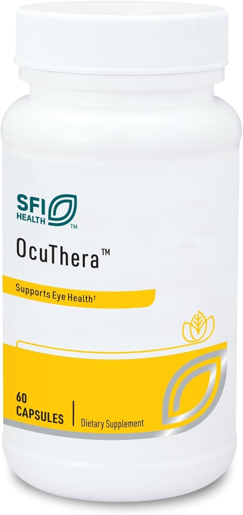 Klaire Labs SFI Health Ocuthera - Hypoallergenic Lutein, Zeaxanthin & Bilberry Extract Formula for Antioxidant Eye Support (60 Κάψουλες)