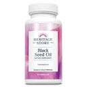 HERITAGE ΚΑΤΑΣΤΗΜΑ Black Seed Oil Liquid Capsules 650mg, Nigella Sativa Oil Supplement with Thymoquinone, Omega 3 6 9, Αντιοξειδωτικό, Χοληστερόλη, Digestive, Κοινή & Ανοσοποιητική Υποστήριξη*, Vegan, 45 Serv, 90ct
