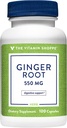 Η βιταμίνη Shoppe Ginger Root 550MG, ολόκληρο το συμπλήρωμα βοτάνων που υποστηρίζει πέψη & καταπραϋντικό (100 κάψουλες)