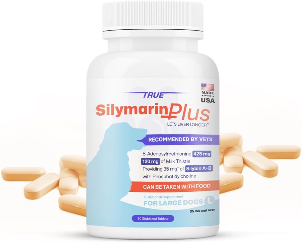 Συσκευή Υποστήριξης & Υγείας για Μεγάλα Σκυλιά – (Milk Thittle Dogs) Silymarin & Silybin Formula, (Same), S- Adenosylmethionine, 30 δισκία για το συκώτι Detox & Υποστήριξη για Σκυλιά