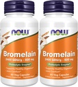 NOW Συμπληρώματα, Bromelain (Φυσικό πρωτεολυτικό ένζυμο) 2.400 GDU/g - 500 mg, Φυσικό πρωτεολυτικό ένζυμο *, 60 κάψουλες Veg (πακέτο του 2)