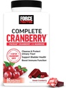 FORCE FACTOR Cranberry Soft Chews, Cranberry Supplement with D Mannose and Cranberry Extract to Support Bladder and Urinary Tract Health for Women, Vegan, Sweet Cranberry Flavor, 60 Soft Chews