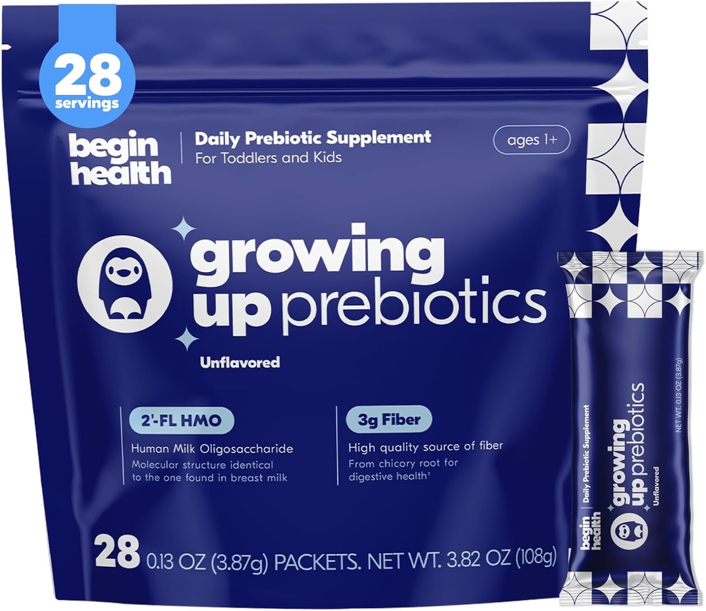 Begin Health Growing Up Prebiotics for Kids 28-Packs 