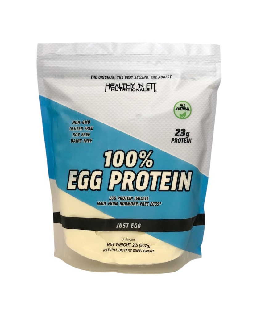 Healthy 'N Fit - 100% πρωτεΐνη αυγών (χωρίς γεύση) Φυσικό, 2 LB τσάντα. Μόνο Αυγά Στιγμιαία Αποξηραμένα Λευκά: Μεγάλη για Ψήσιμο και Μίξη.