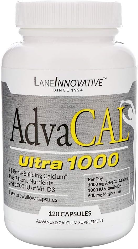 Lane Innovative - AdvacAL Ultra 1000, Ασβέστιο Οστών, συμπεριλαμβανομένης της βιταμίνης D3 και Μαγνήσιο, Εύκολη Απορρόφηση (40 εξυπηρετούν)