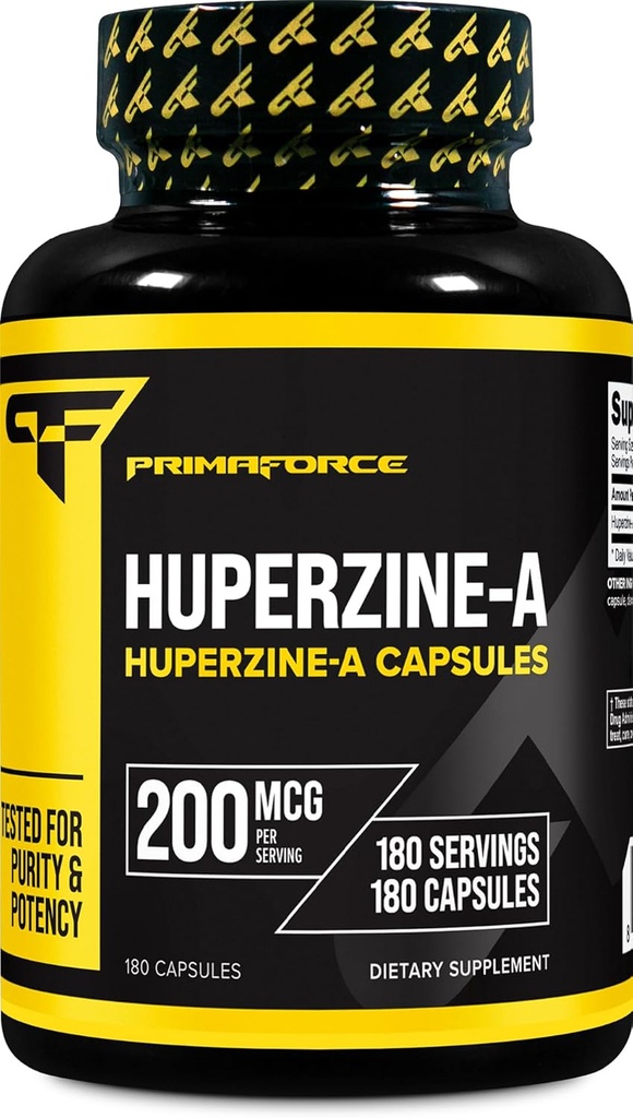 Primaforce Huperzine-A Κάψουλες (180 κάψουλες, 200 mcg ανά υπηρεσία) - Συμπλήρωμα διατροφής Huperzine