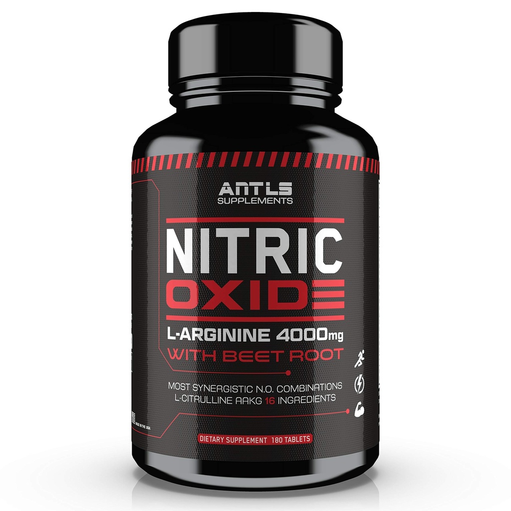 Nitric Oxide συμπλήρωμα Booster Complex L Arginine 4000mg, L Κιτρουλλίνη, AAKG, ρίζα οπτάνθρακα, Πριν από τα χάπια προπόνησης, Muscle Bulider, Growth, Pumps, 180 κάψουλες