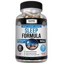 Kaya Naturals - Φόρμουλα υποστήριξης ύπνου με μελατονίνη - συμπλήρωμα βιταμίνης υποστήριξης βοήθειας - άγχος ύπνου και διάθεση υποστήριξης - L-Tryptophan, λουλούδι πάθος, Ashwagandha και περισσότερα - 60 κάψουλες (60 κόμης)