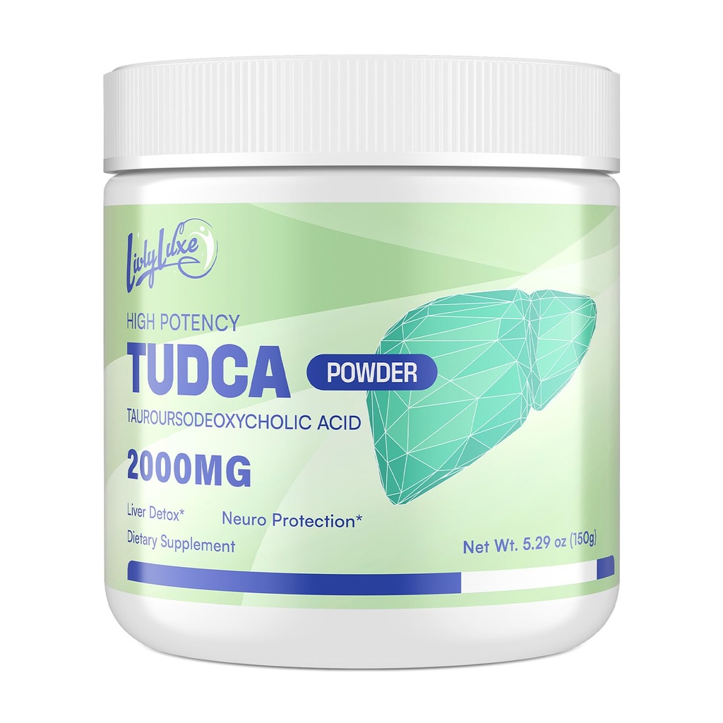 LivLyLuxe TUDCA Powder Liver Support Supplement – 2000mg High Absorption Liver Detox & Repair Support with Milk Thistle,Artichoke,Bile Salts,Ox Bile,Herbal Blend– 30 Servings, Non-GMO