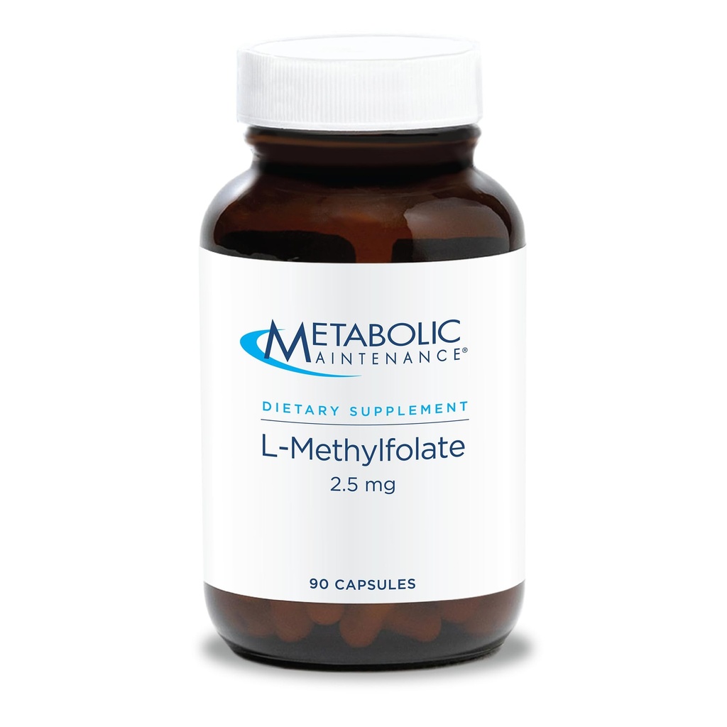 Μεταβολική Συντήρηση L- Methylfolate 2, 5 mg - L Folate μεθύλιο, συμπλήρωμα μεθυλοφολικού οξέος για γυναίκες & άνδρες, μεθυλιωμένη βιταμίνη B9 (5- MTHF) για την υγεία του εγκεφάλου, την εστίαση, και την ηρεμία - 30 κάψουλες (πακέτο του 1)