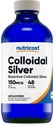 Nutricost Collidal Silver 8oz - μπλε γυάλινα μπουκάλια κοβάλτιο, βιο-ενεργό κολλοειδές ασήμι