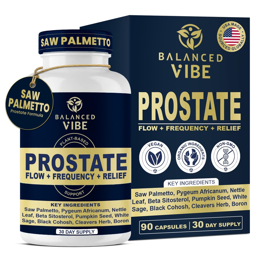 Ισορροπημένη υποστήριξη Vibe Prostate συμπλήρωμα για τους άνδρες 