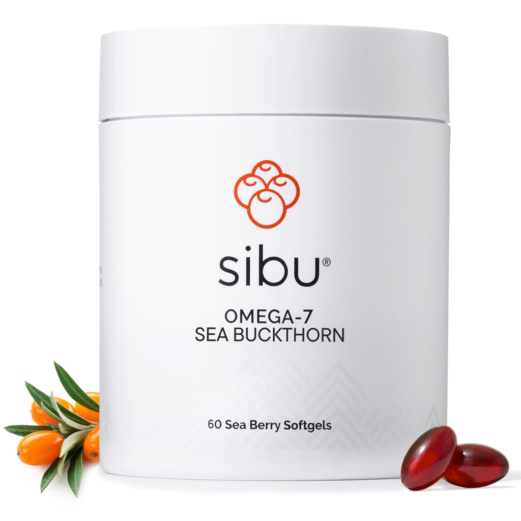 Sibu Sea Buckthorn Omega-7 Softgels Starter Kit (60ct, 30 Day Supply) – Συμπλήρωμα για υγιή δέρμα, μαλλιά, νύχια και ξηρότητα