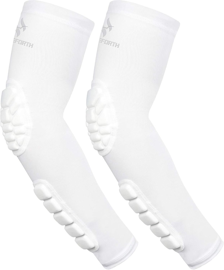 2PCS Padded Elbow Forearm Sleeves Compression Arm Protective Support