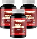 Dr.K&C HNHusa Mega Albumin Protein 1000mg 540 Tablets Υγιεινή λειτουργία του ήπατος Νεφρού Wellness Συνολική υποστήριξη της υγείας Συμπλήρωμα ενεργειακής ζωής 180tabs 3pk