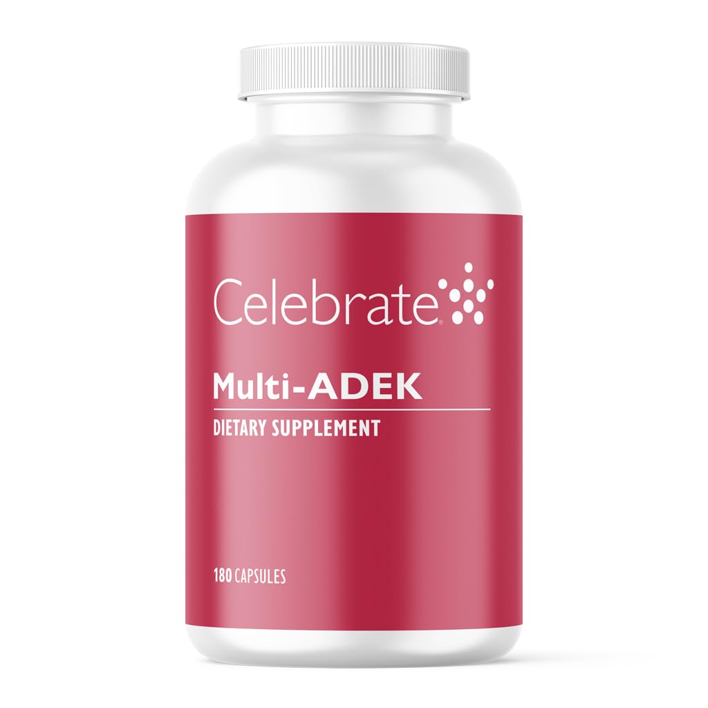 Γιορτάστε Βιταμίνες Multi ADEK, Iron Free – Daily Bariatric Multivitamin, High Level of Vitamins A, D, E, K & B12 for Duodenal Switch Surgery Aσθενείς (180 Κάψουλες)