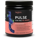 LEGION Pulse Pre workout Supplement - Όλα τα φυσικά Nitric Oxide Preworkout ποτό για την ενίσχυση της ενέργειας, Createine Δωρεάν, φυσικά ζαχαρούχο, Beta Alanine, Citrulline, Alpha GPC (Caffeine Free Blue Razz)
