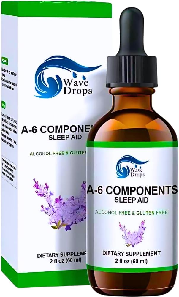 "Sleep Aid Drops Special Formula with Valerian Root, Melatonin, Χαμομήλι, Λεβάντα, Rhodiola Rose, και Βιταμίνη Β6 Υποστήριξη ύπνου
