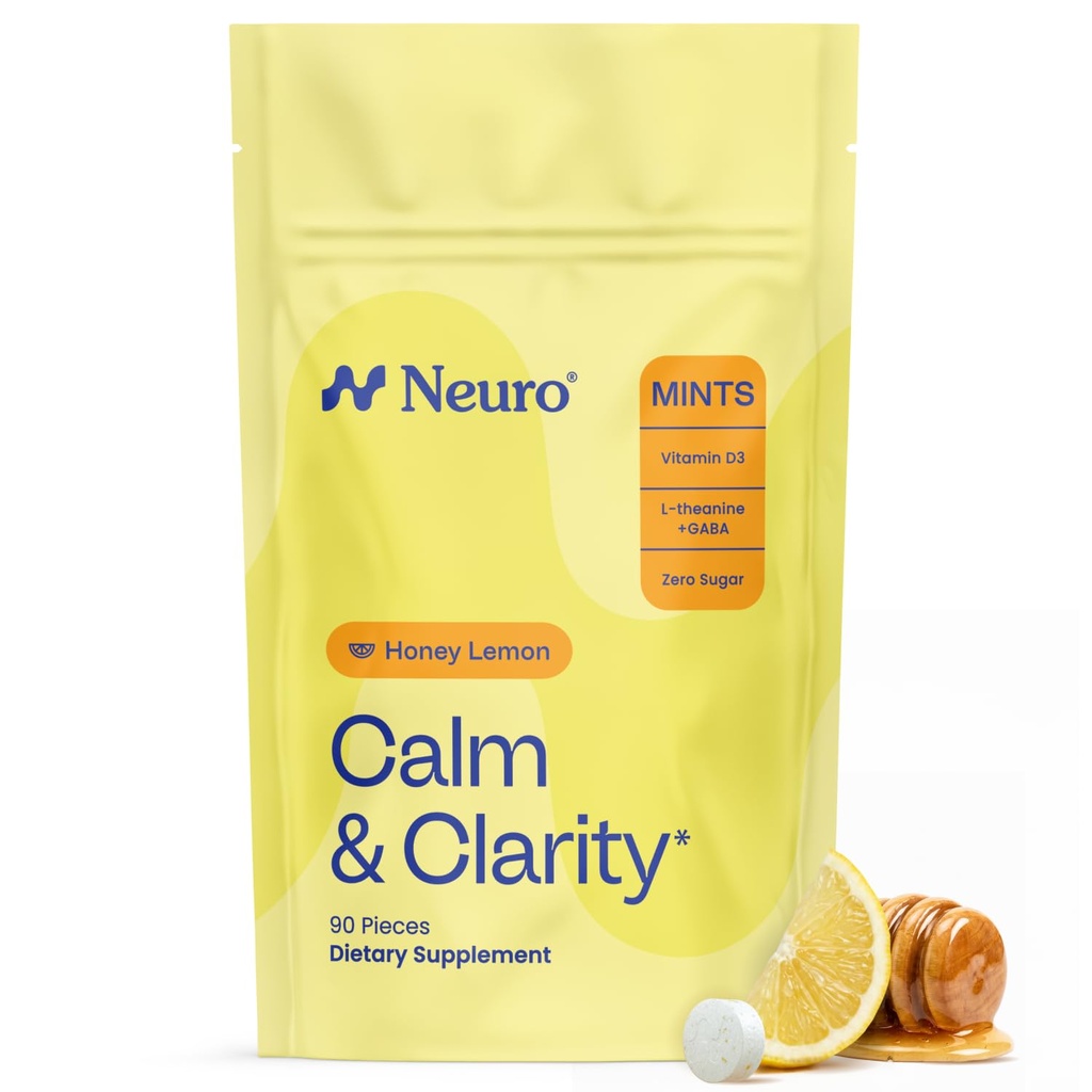 NeuroGum Calm & Clarity Μέντες (Μέλι λεμόνι, 90 κομμάτια) 
