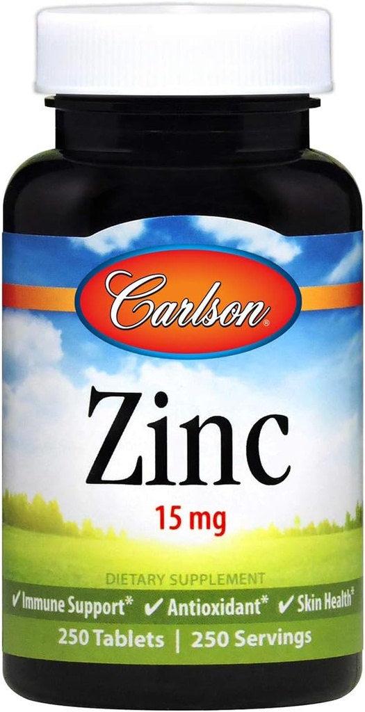 Carlson Labs Ψευδάργυρος, 15mg, 250 δισκία