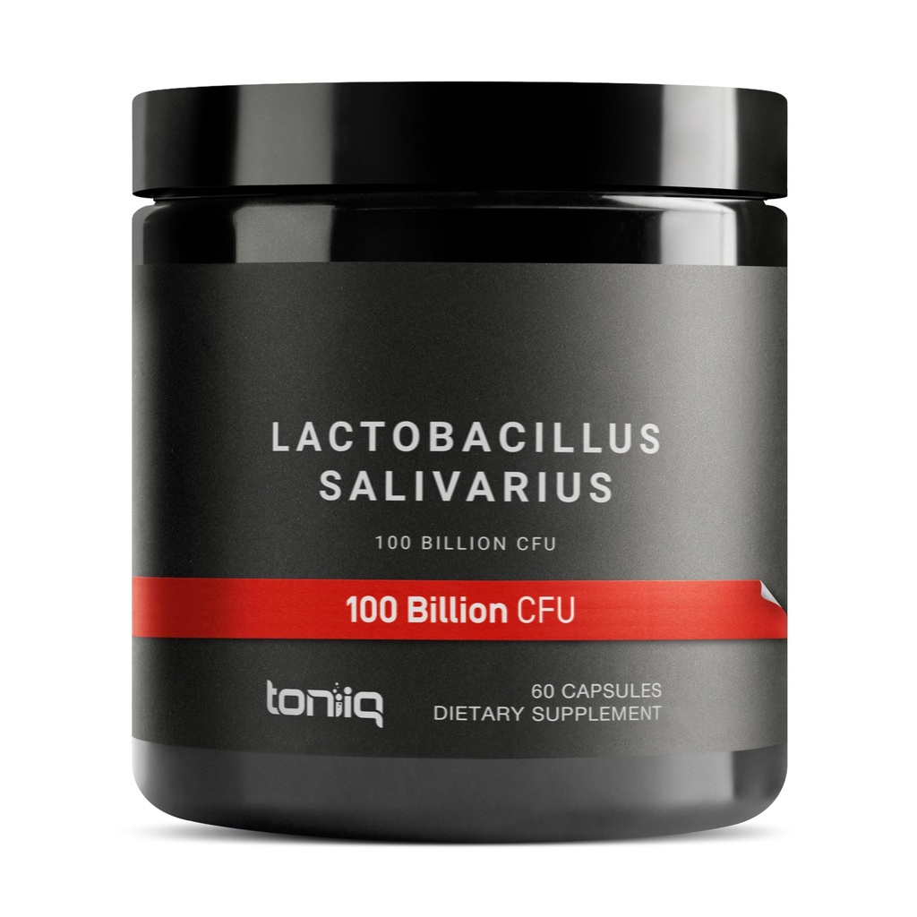 100 δισεκατομμύρια CFU Lactobacillus Salivarius Probiotic - Highest Επαληθευμένο CFU Count - Third-party Lab Tested for Potency - 60 Vegetarian Caps - 30 Servings - TQ Επαληθευμένο