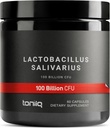 100 δισεκατομμύρια CFU Lactobacillus Salivarius Probiotic - Highest Επαληθευμένο CFU Count - Third-party Lab Tested for Potency - 60 Vegetarian Caps - 30 Servings - TQ Επαληθευμένο