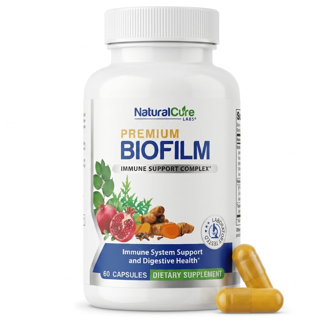 Natural Cure Labs Biofilm Complex – Premium Botanicals & Herbs | Digestive & Immune Wellness Support | Vegan, Non-GMO, Gluten-Free | Supports Gut Balance & Probiotic Activity