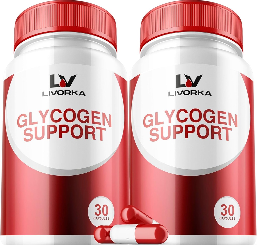 2 Pack - Glycogen Support, Glycogen Control Advanced Formula, Glycogen Capsules, Glycogen Fix with Powerful Ingredients, 30 Capsules Per Bottle for 60 Days