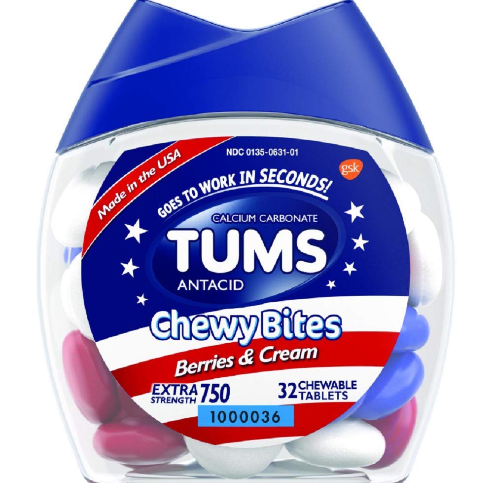 TUMS Chewy Bites Μούρα & Κρέμα - 32 Count