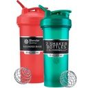 BlenderBottle Classic V2 Shaker μπουκάλι Ιδανικό για πρωτεϊνικές ανακινήσεις και προ προπόνηση, 28-Ounce (2 Pack), κόκκινο, πράσινο