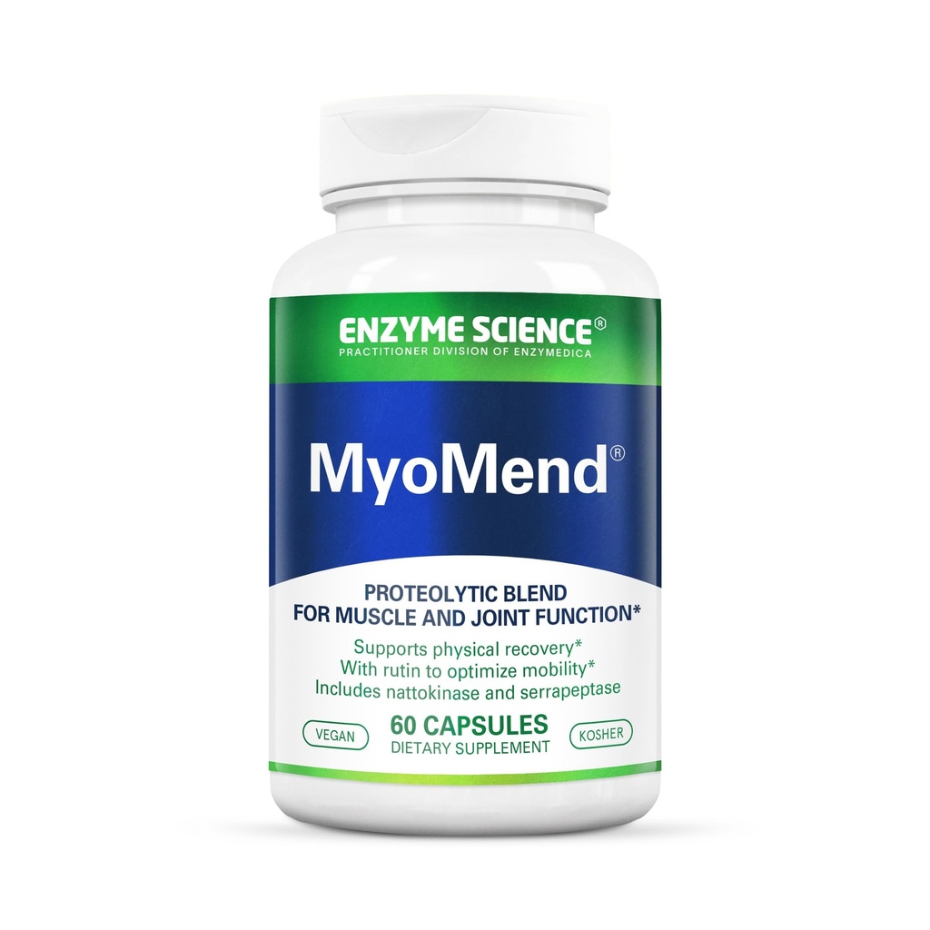 Enzyme Science Myomend, 60 Κάψουλες – Μύες & Κοινή Υποστήριξη – Formated with Bromelain and Rutin – Enzyme Health Supplement – Vegan and Kosher