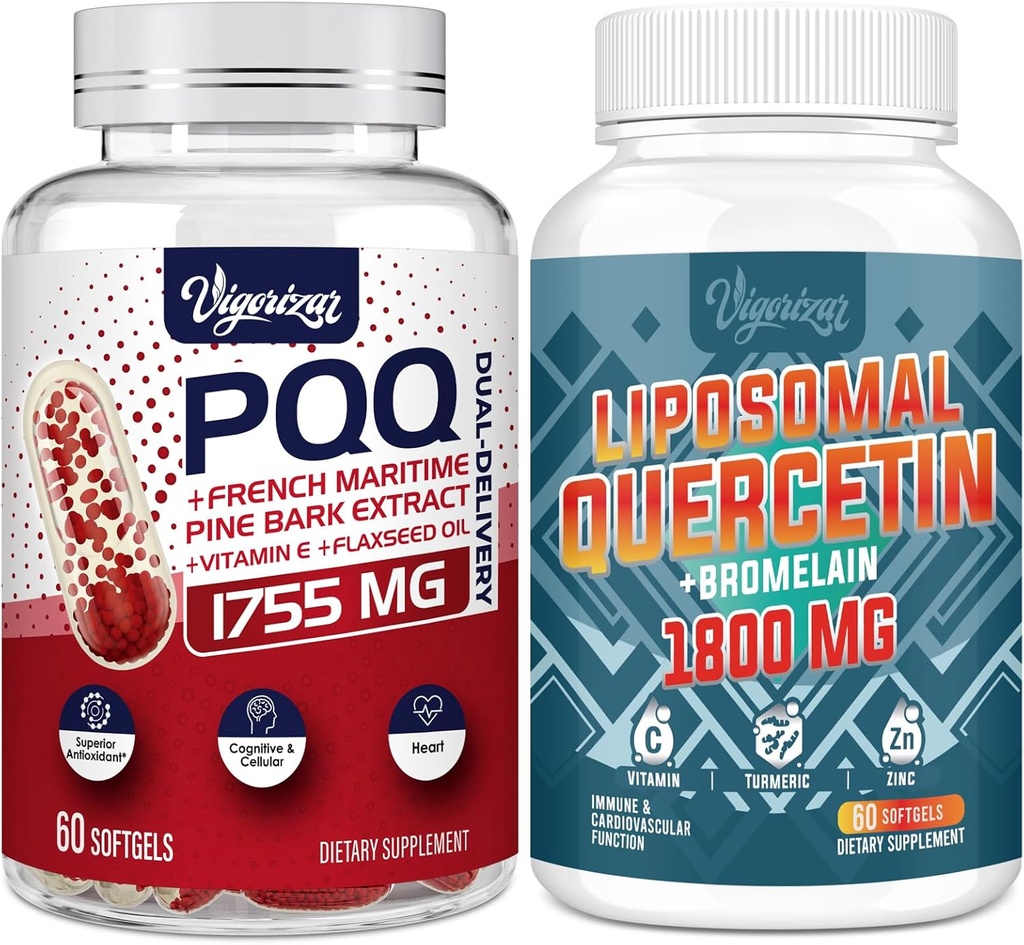 Birspy Vigorizar Γαλλικό εκχύλισμα Maritime Pine Bark με διπλή παράδοση + 1600 MG Liposomal Quercetin Phytosome