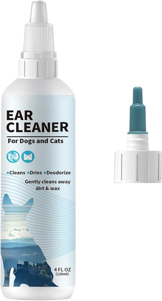 Σκύλος & Cat Ear Cleaner – Gentle Otic Solution for Dogs & Cats – Pet Ear Wash for Wax, Debris & Odor – Itch Relief, Μη Ερεθιστική Formula – 4 oz